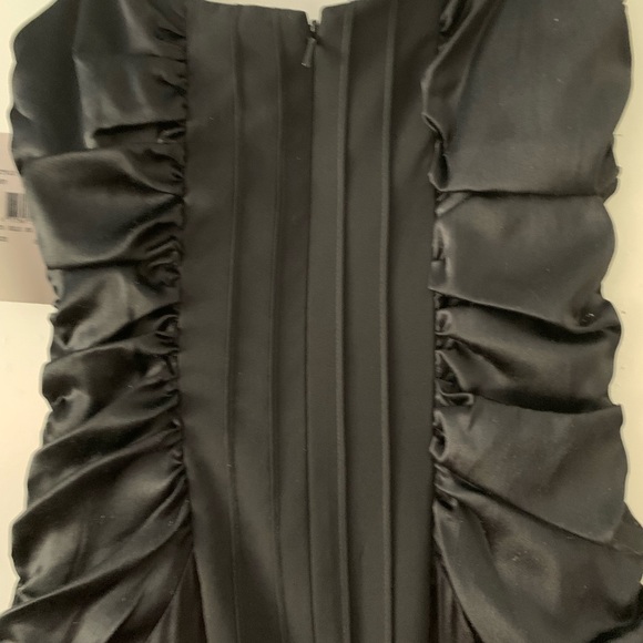 New with Tags Nicole Miller Black Silk Stretch Formal Long Dress Prom, Wedding 0 - Picture 4 of 13